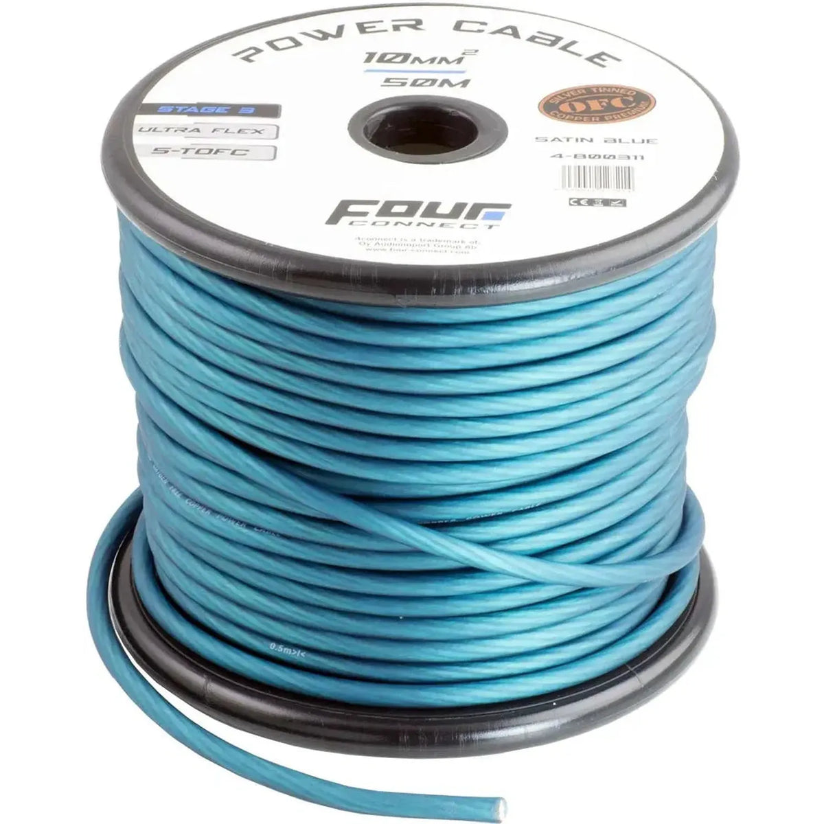 STAGE3 S-TOFC Powerkabel 10 mm² 50m Satin Blue – Produktbild 1