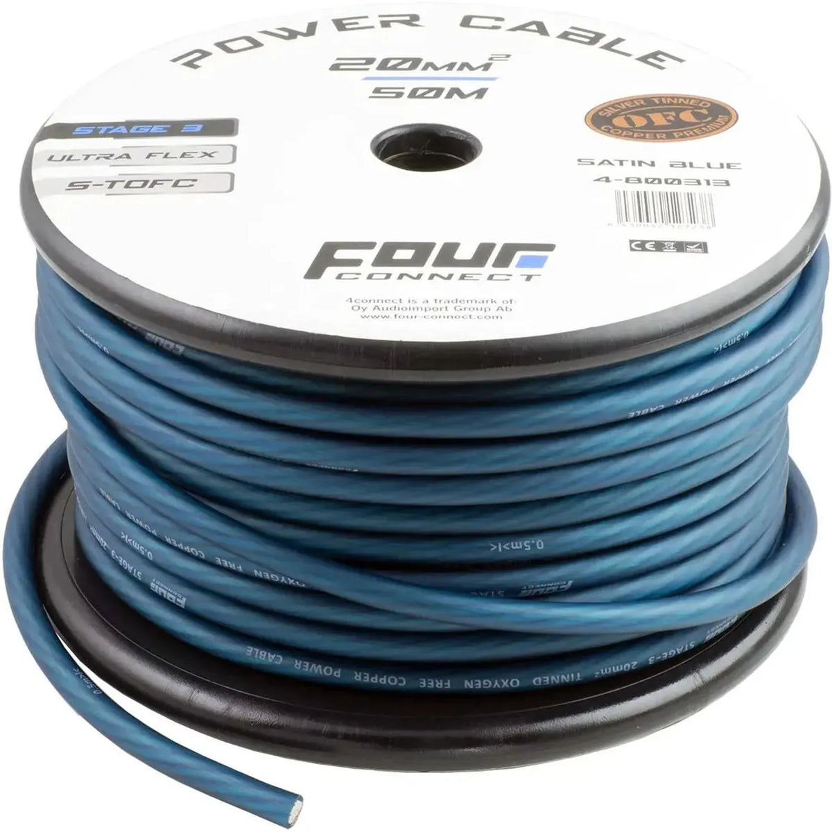 STAGE3 S-TOFC Powerkabel 20 mm² 50m Satin Blue – Produktbild 1