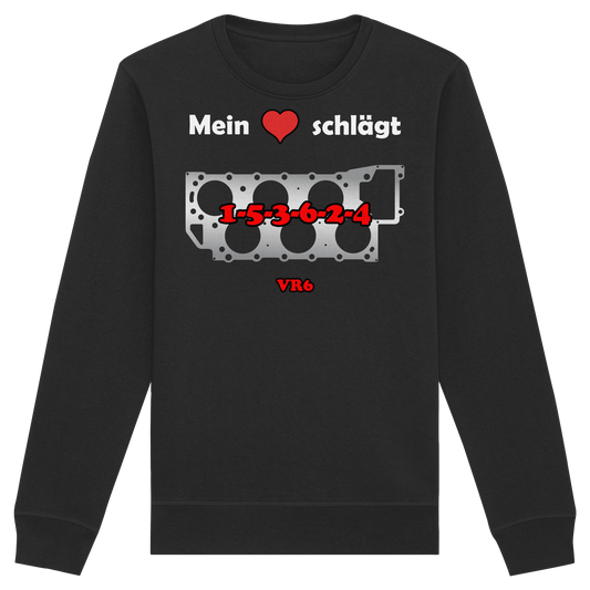 Mein Herz schlägt 1-5-3-6-2-4 - Organic Basic Unisex Sweatshirt