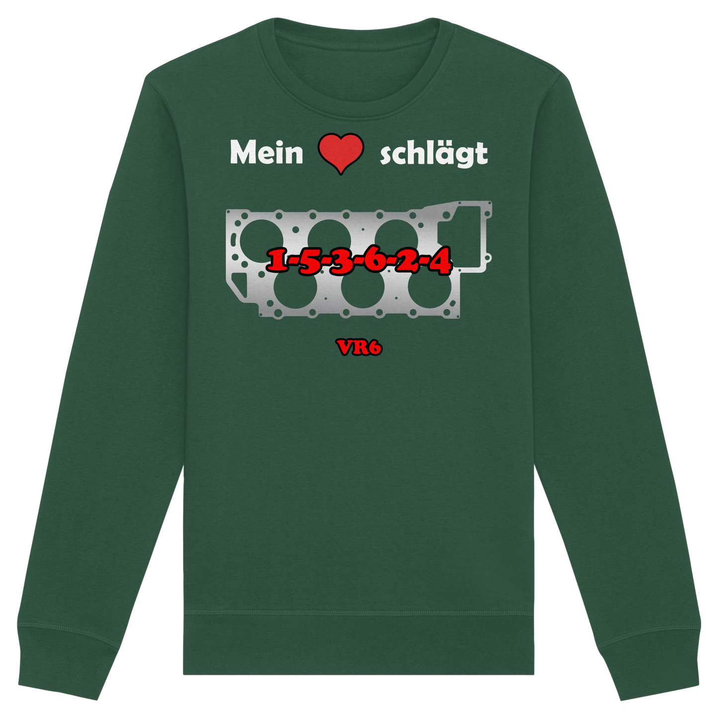 Mein Herz schlägt 1-5-3-6-2-4 - Organic Basic Unisex Sweatshirt