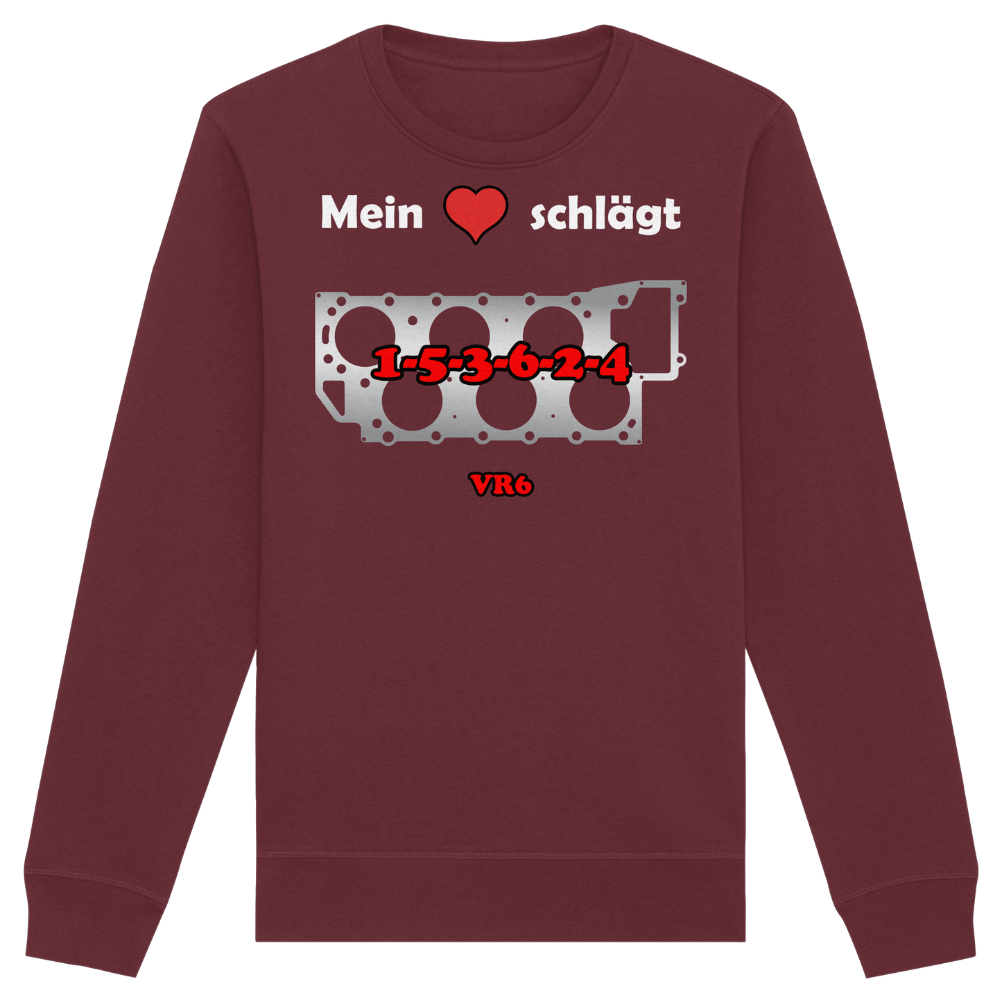 Mein Herz schlägt 1-5-3-6-2-4 - Organic Basic Unisex Sweatshirt