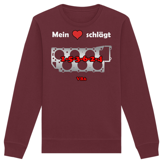 Mein Herz schlägt 1-5-3-6-2-4 - Organic Basic Unisex Sweatshirt