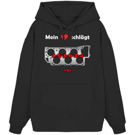 Mein Herz schlägt 1-5-3-6-2-4 - Organic Oversize Hoodie