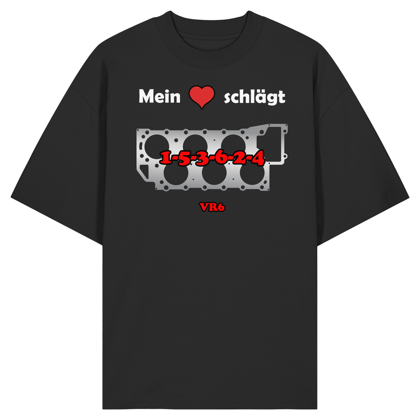 Mein Herz schlägt 1-5-3-6-2-4 - Organic Oversize Shirt