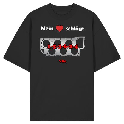 Mein Herz schlägt 1-5-3-6-2-4 - Organic Oversize Shirt