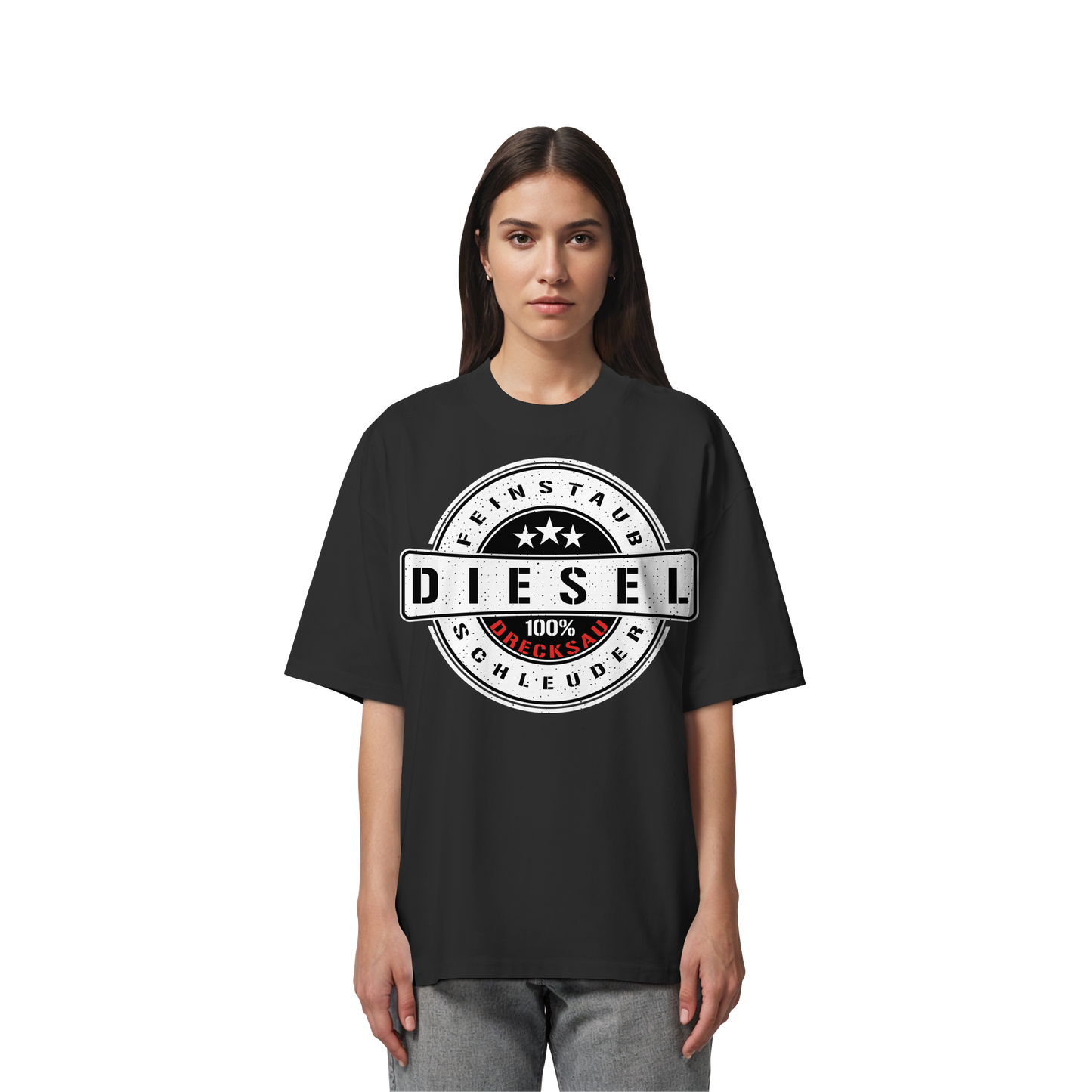 Feinstaub Schleuder Diesel 100% Drecksau  - Organic Oversize Shirt