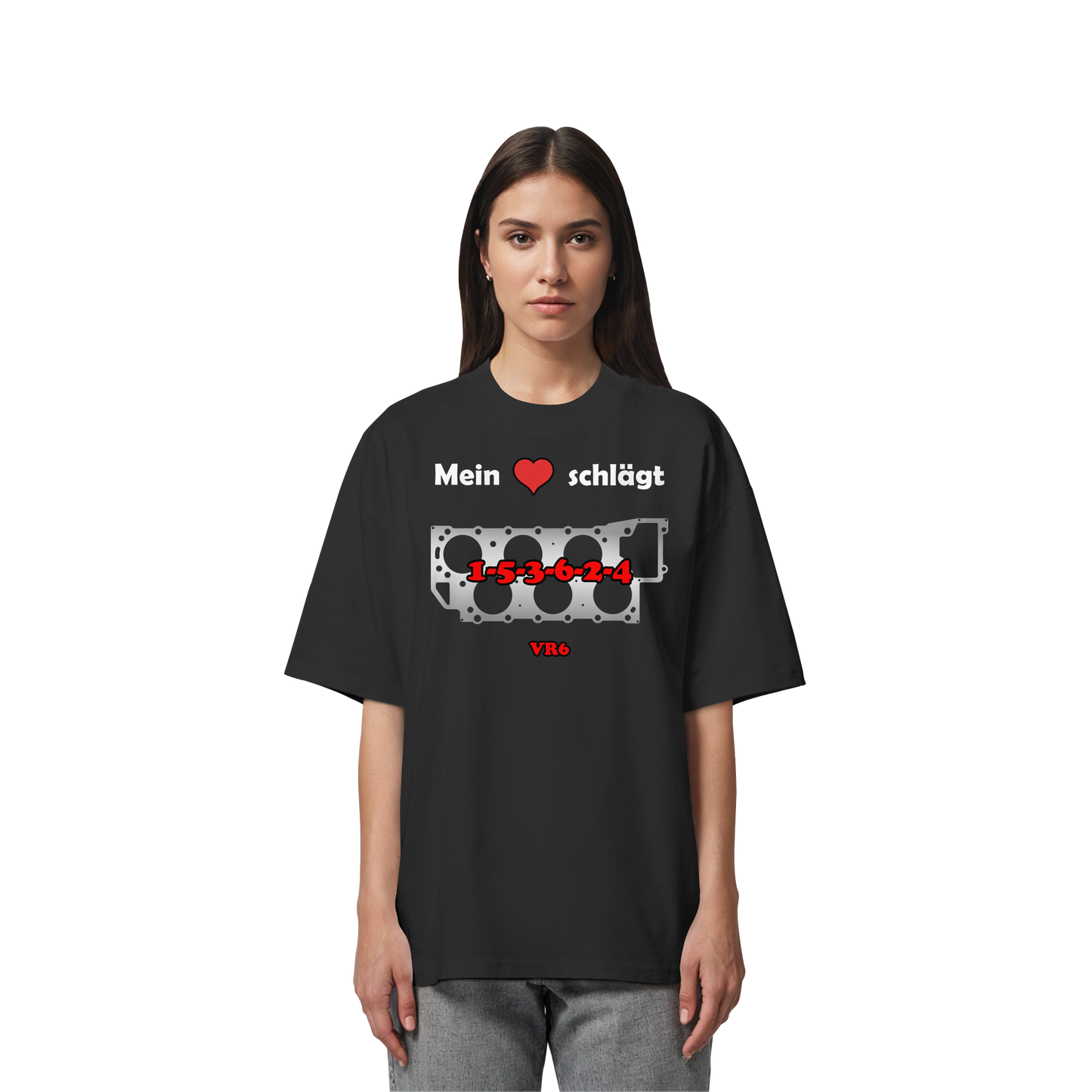 Mein Herz schlägt 1-5-3-6-2-4 - Organic Oversize Shirt