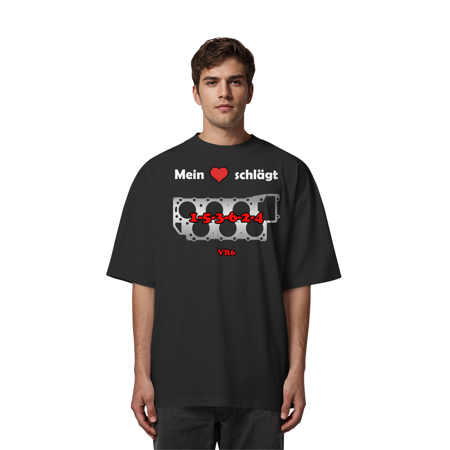 Mein Herz schlägt 1-5-3-6-2-4 - Organic Oversize Shirt