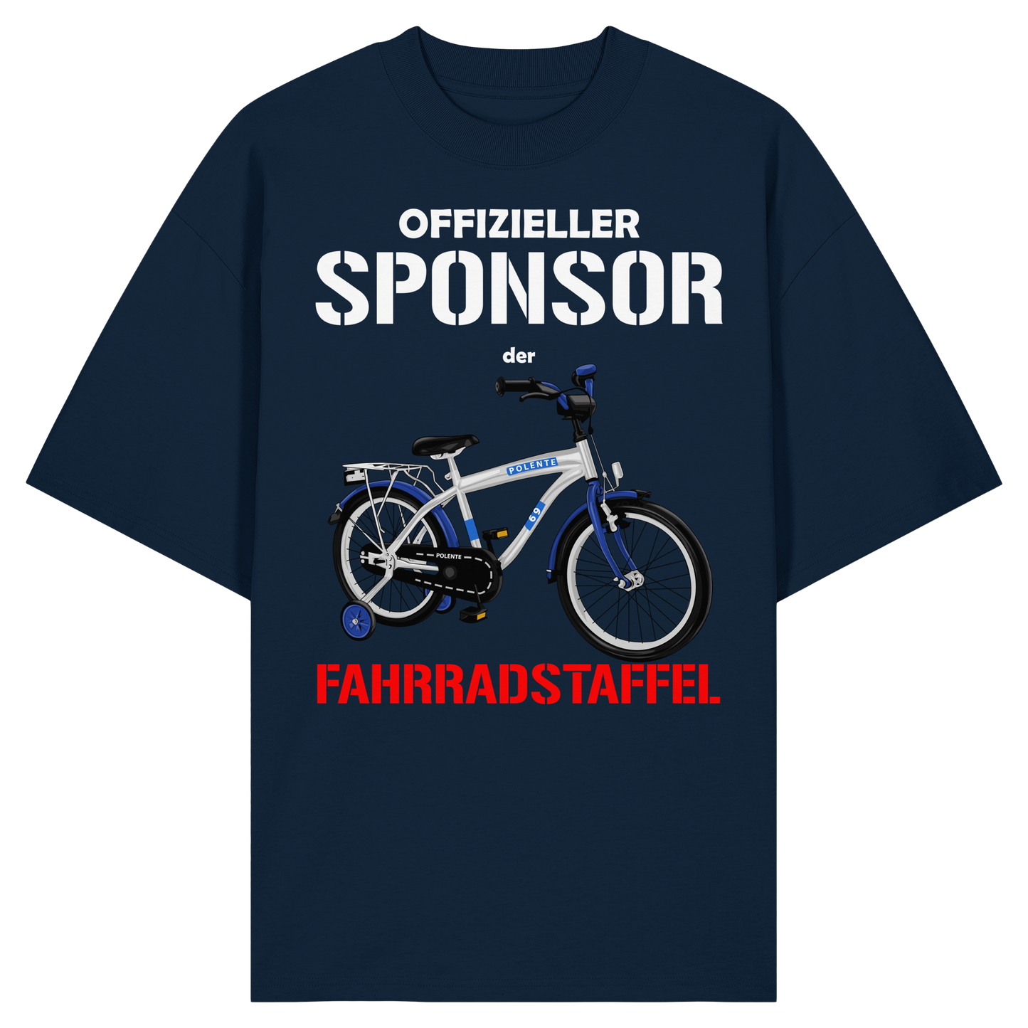 Offizieller Sponsor der FAHRRADSTAFFEL - Organic Oversize Shirt