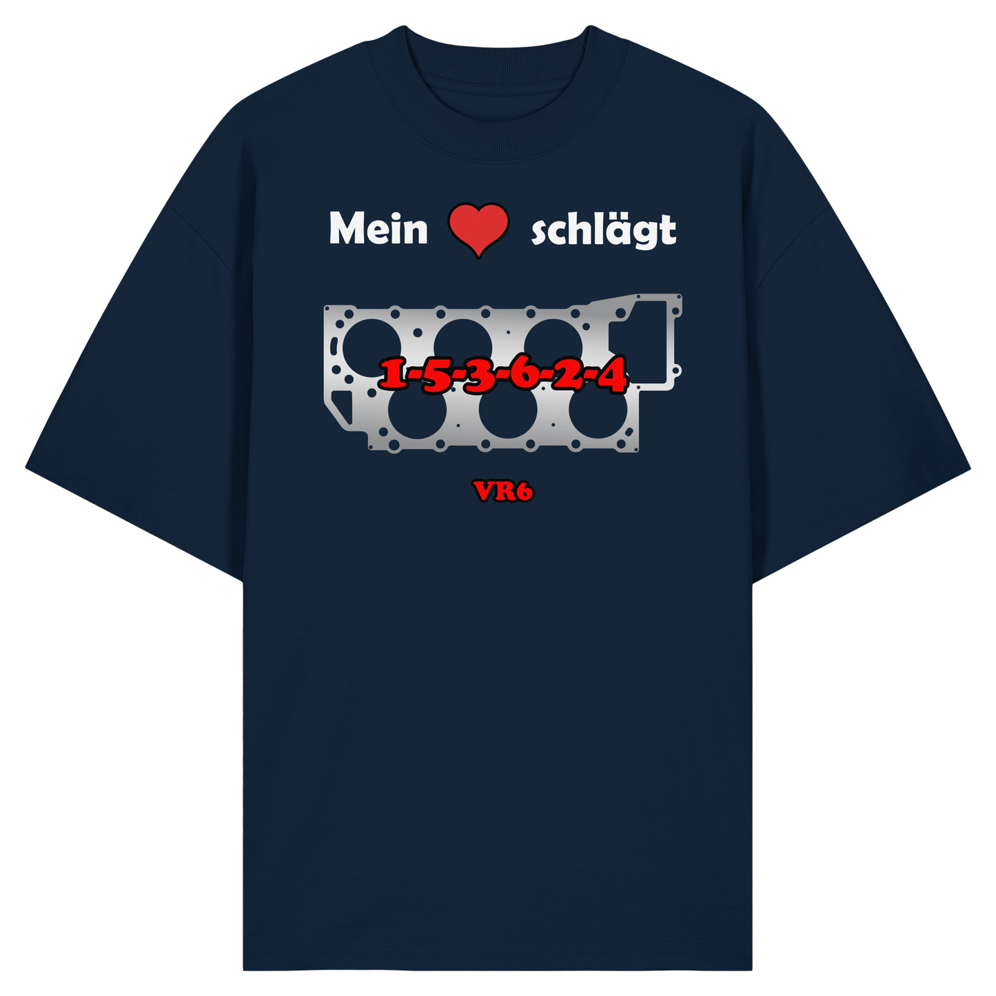 Mein Herz schlägt 1-5-3-6-2-4 - Organic Oversize Shirt