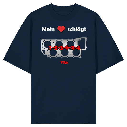 Mein Herz schlägt 1-5-3-6-2-4 - Organic Oversize Shirt