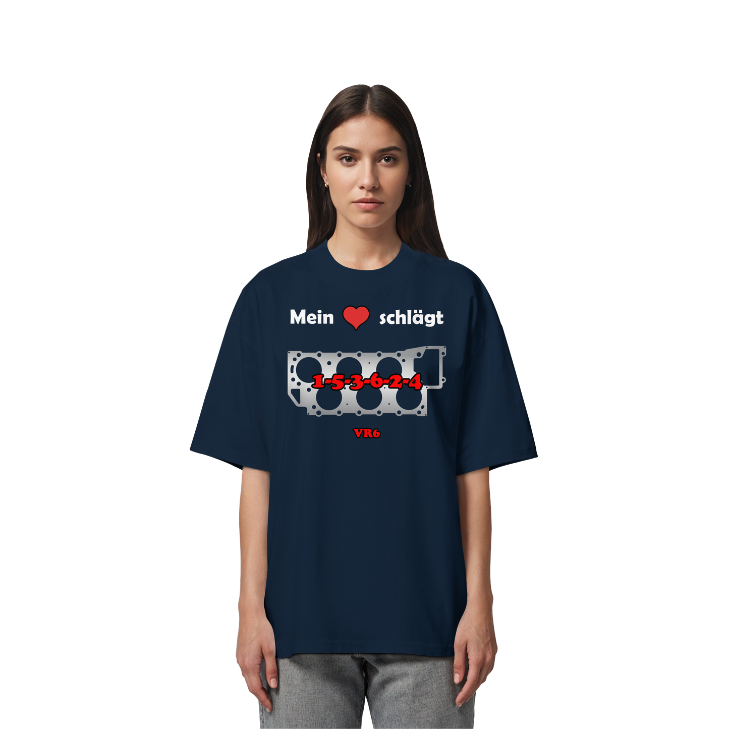 Mein Herz schlägt 1-5-3-6-2-4 - Organic Oversize Shirt