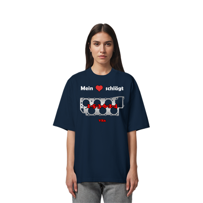 Mein Herz schlägt 1-5-3-6-2-4 - Organic Oversize Shirt