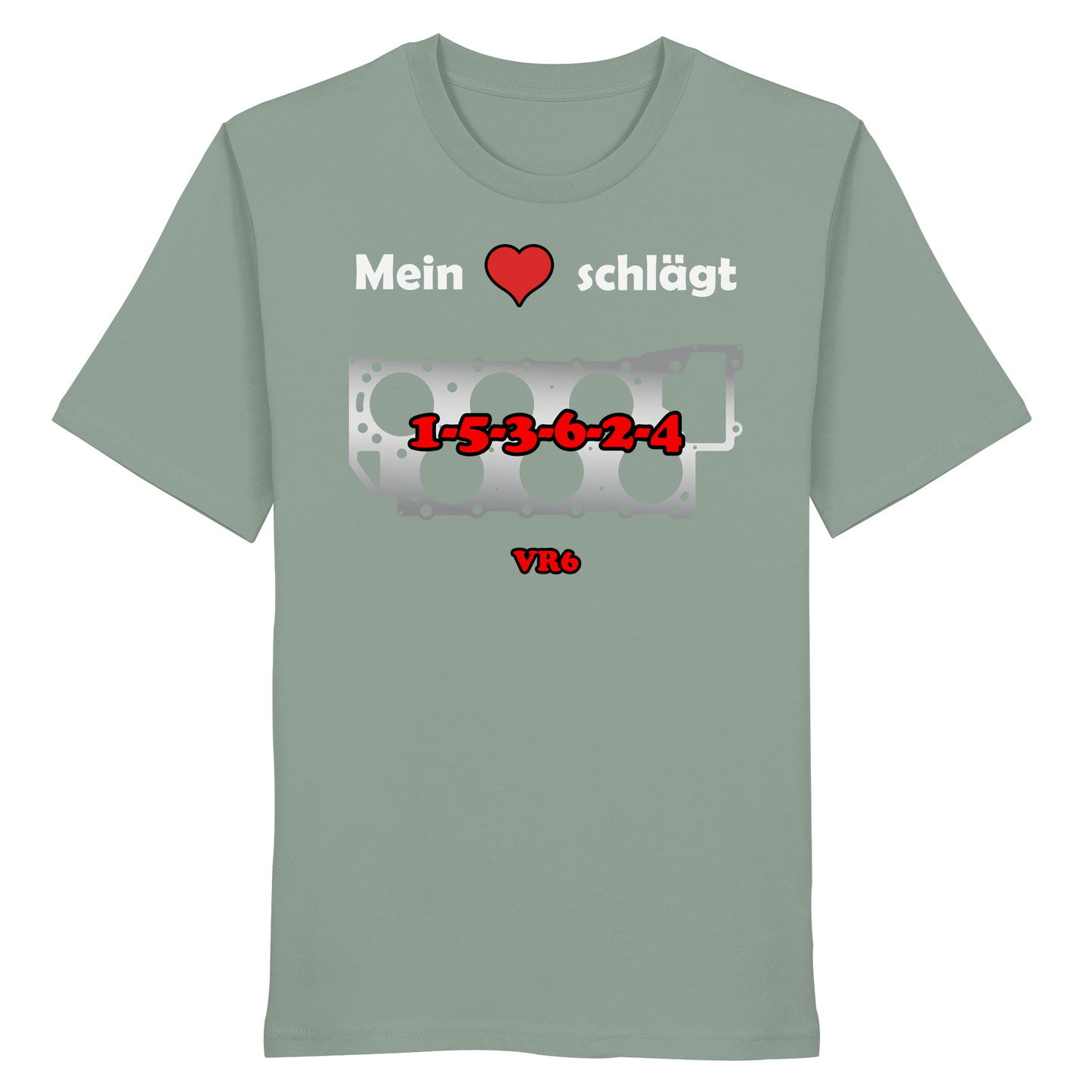 Mein Herz schlägt 1-5-3-6-2-4 - Organic Shirt
