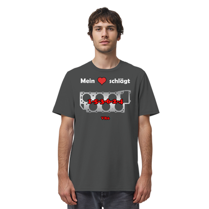 Mein Herz schlägt 1-5-3-6-2-4 - Organic Shirt