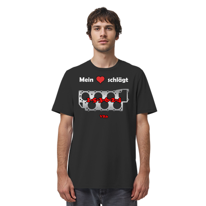 Mein Herz schlägt 1-5-3-6-2-4 - Organic Shirt
