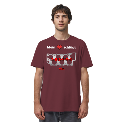 Mein Herz schlägt 1-5-3-6-2-4 - Organic Shirt