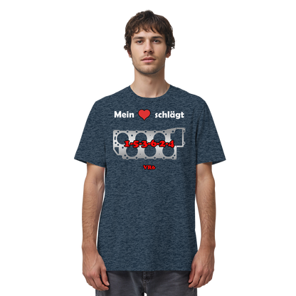 Mein Herz schlägt 1-5-3-6-2-4 - Organic Shirt