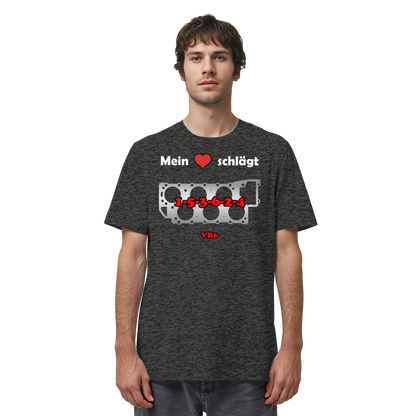 Mein Herz schlägt 1-5-3-6-2-4 - Organic Shirt