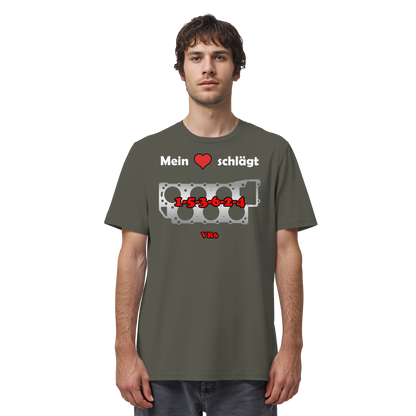 Mein Herz schlägt 1-5-3-6-2-4 - Organic Shirt