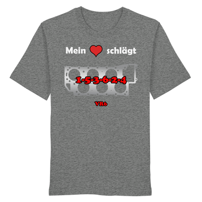 Mein Herz schlägt 1-5-3-6-2-4 - Organic Shirt