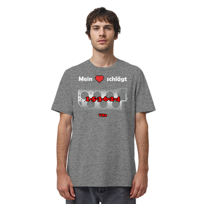 Mein Herz schlägt 1-5-3-6-2-4 - Organic Shirt