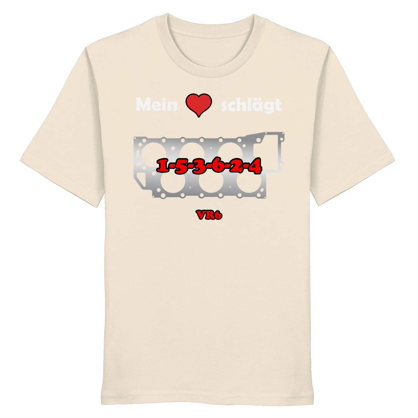 Mein Herz schlägt 1-5-3-6-2-4 - Organic Shirt