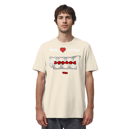 Mein Herz schlägt 1-5-3-6-2-4 - Organic Shirt