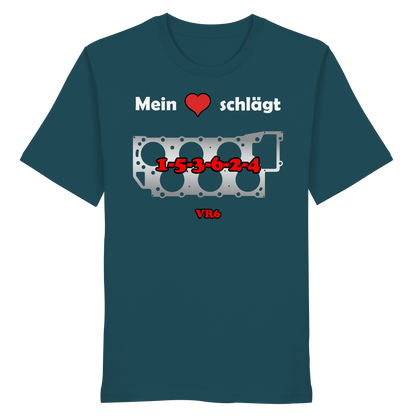 Mein Herz schlägt 1-5-3-6-2-4 - Organic Shirt