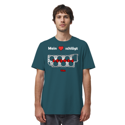 Mein Herz schlägt 1-5-3-6-2-4 - Organic Shirt