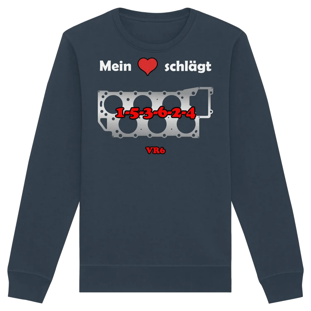 Mein Herz schlägt 1-5-3-6-2-4 Sweatshirt India Ink Grey XS – Produktbild 9
