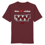 Mein Herz schlägt 1-5-3-6-2-4 Shirt Burgundy XS – Produktbild 1