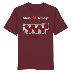 Mein Herz schlägt 1-5-3-6-2-4 Shirt Burgundy XS – Produktbild 1