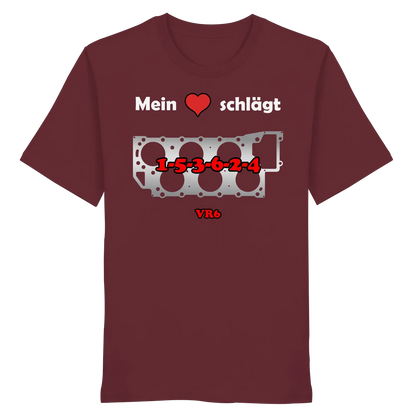 Mein Herz schlägt 1-5-3-6-2-4 Shirt Burgundy XS – Produktbild 1