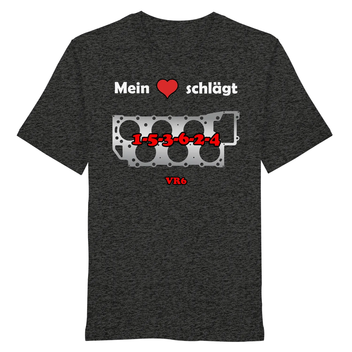 Mein Herz schlägt 1-5-3-6-2-4 Shirt Dark Heather Grey XS – Produktbild 16