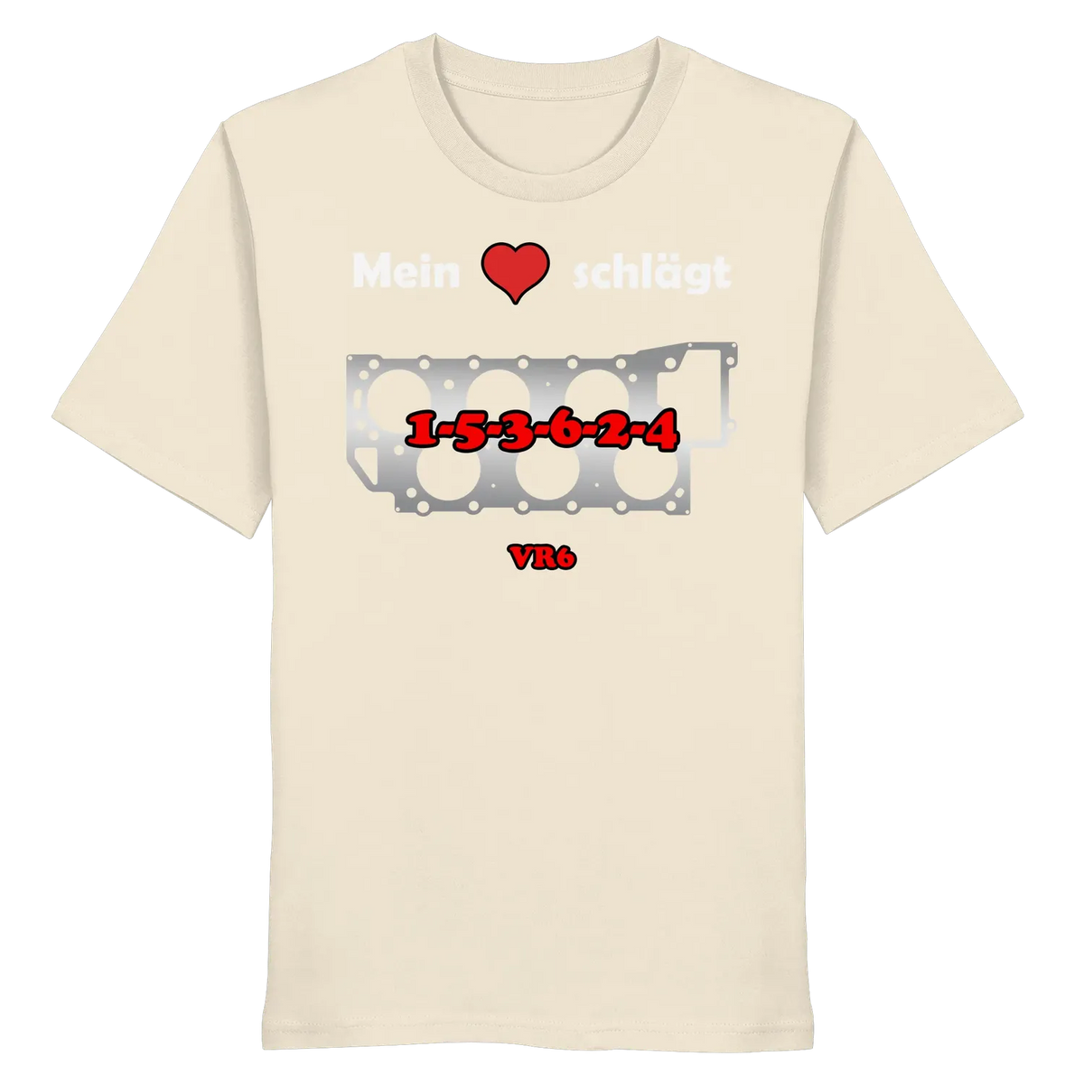 Mein Herz schlägt 1-5-3-6-2-4 Shirt Natural Raw XS – Produktbild 19