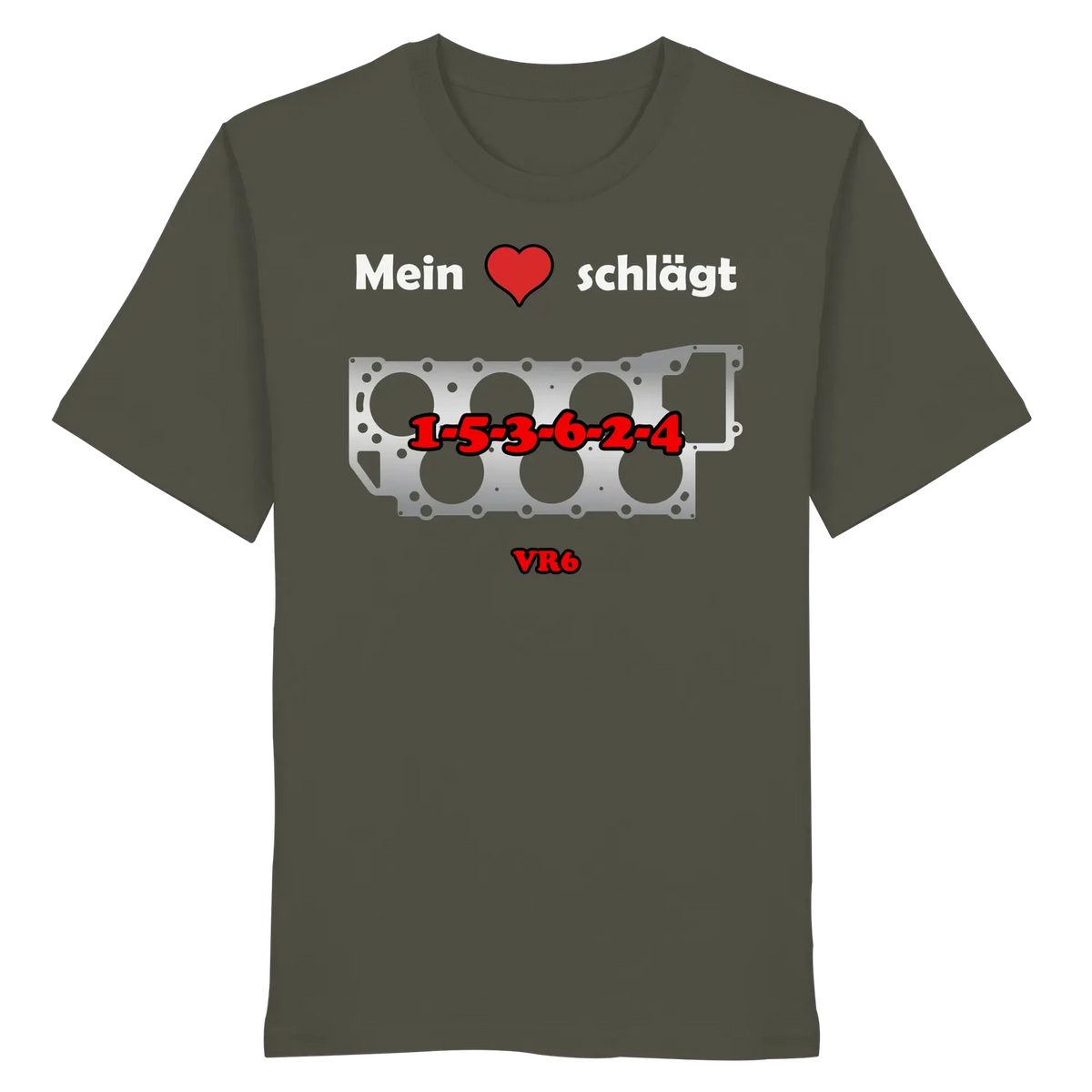 Mein Herz schlägt 1-5-3-6-2-4 Shirt Khaki XS – Produktbild 28