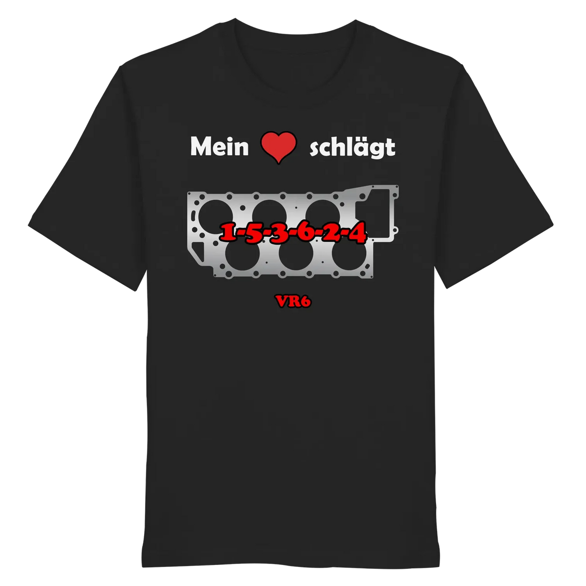 Mein Herz schlägt 1-5-3-6-2-4 Shirt Black XS – Produktbild 4