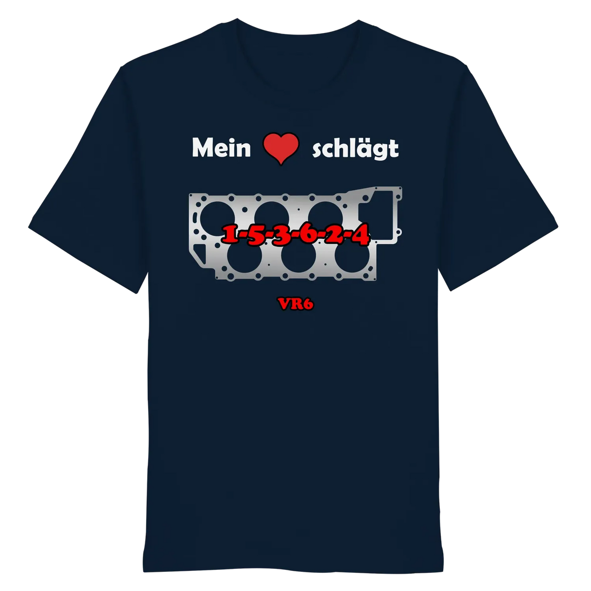 Mein Herz schlägt 1-5-3-6-2-4 Shirt French Navy XS – Produktbild 7