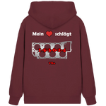 Mein Herz schlägt 1-5-3-6-2-4 Zipper Jacke Burgundy XS – Produktbild 1