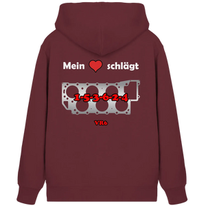 Mein Herz schlägt 1-5-3-6-2-4 Zipper Jacke Burgundy XS – Produktbild 1