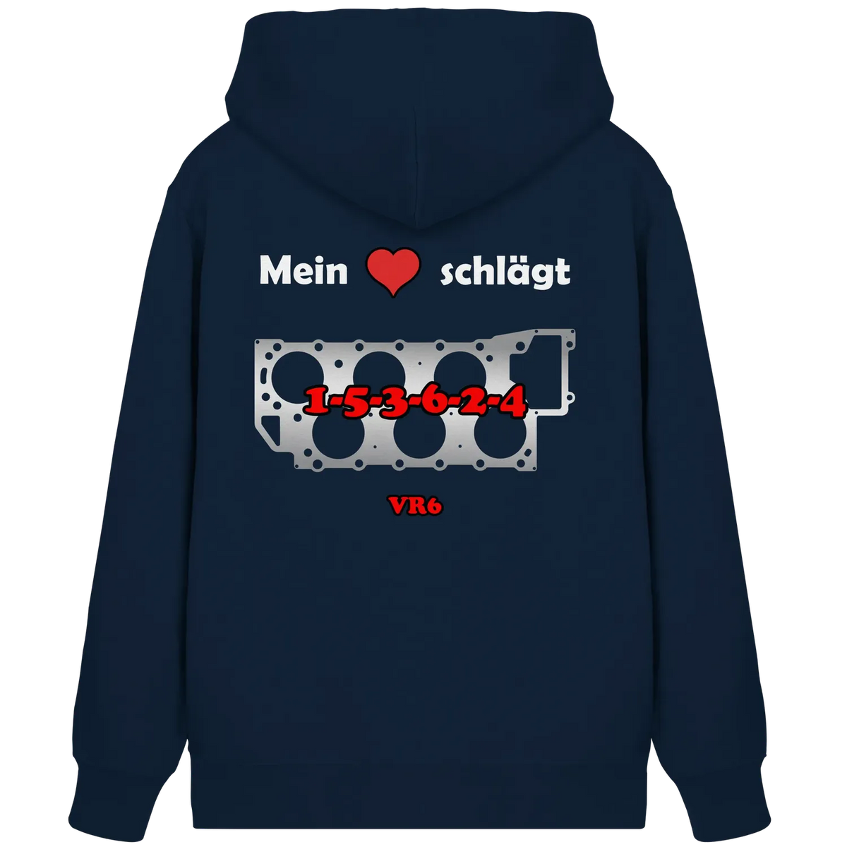 Mein Herz schlägt 1-5-3-6-2-4 Zipper Jacke French Navy XS – Produktbild 3