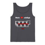 Mein Herz schlägt 1-5-3-6-2-4 Tank-Top Charcoal S – Produktbild 1