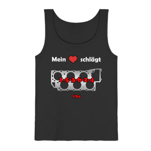 Mein Herz schlägt 1-5-3-6-2-4 Tank-Top Black S – Produktbild 2