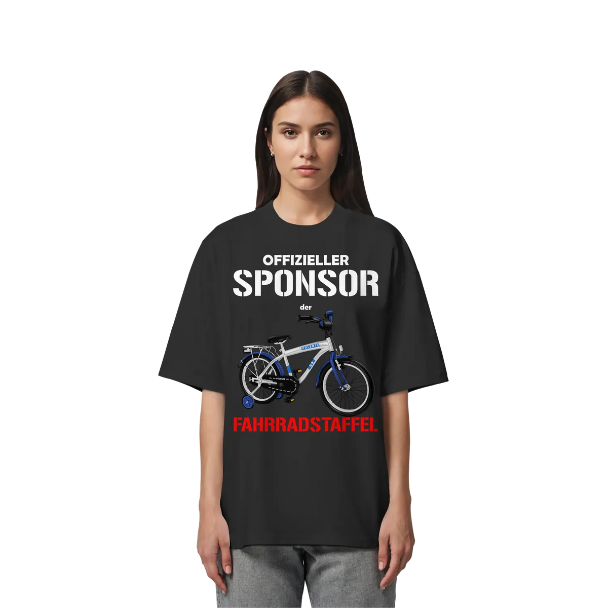 Offizieller Sponsor der FAHRRADSTAFFEL - Organic Oversize Shirt – Produktbild 2
