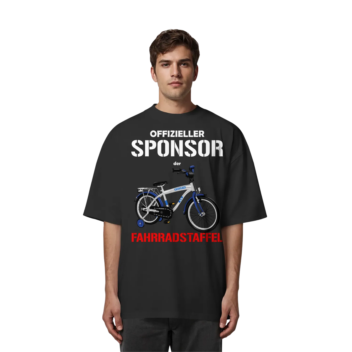 Offizieller Sponsor der FAHRRADSTAFFEL - Organic Oversize Shirt – Produktbild 3