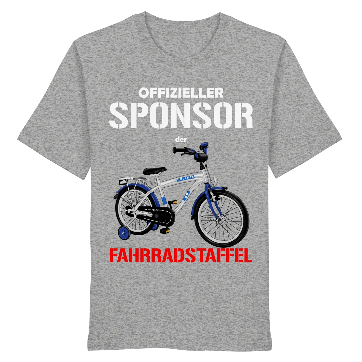 Offizieller Sponsor der FAHRRADSTAFFEL - Organic Shirt Heather Grey XS – Produktbild 22