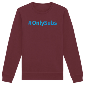 #OnlySubs - Organic Basic Unisex Sweatshirt Burgundy XS – Produktbild 1